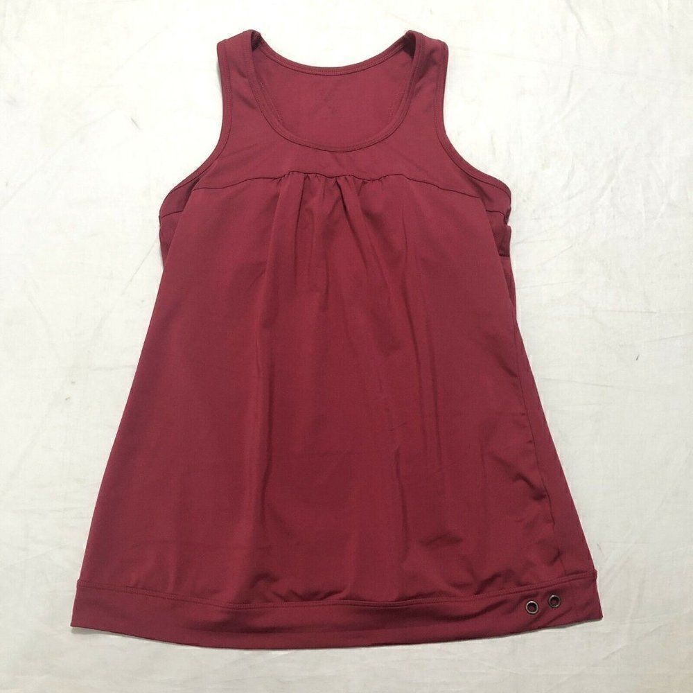 Athleta Tinker Tank Shelf Bra Burgundy Small